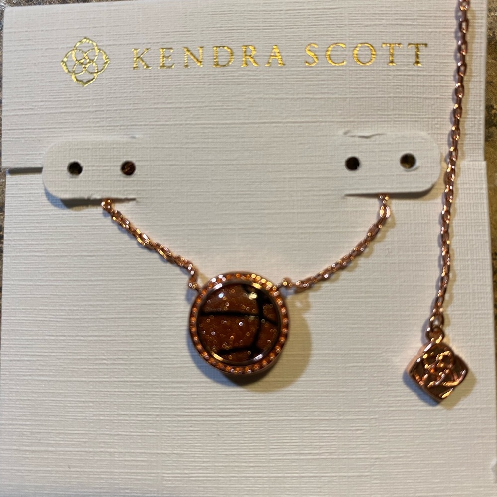 Kendra Scott Rose Gold Basketball Necklace
